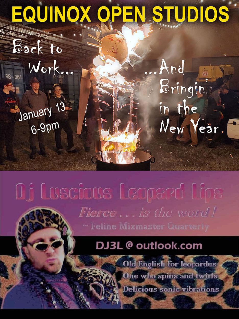 Bringin' in the New Year Open Studios<br> with DJ Luscious Leopard Lips!